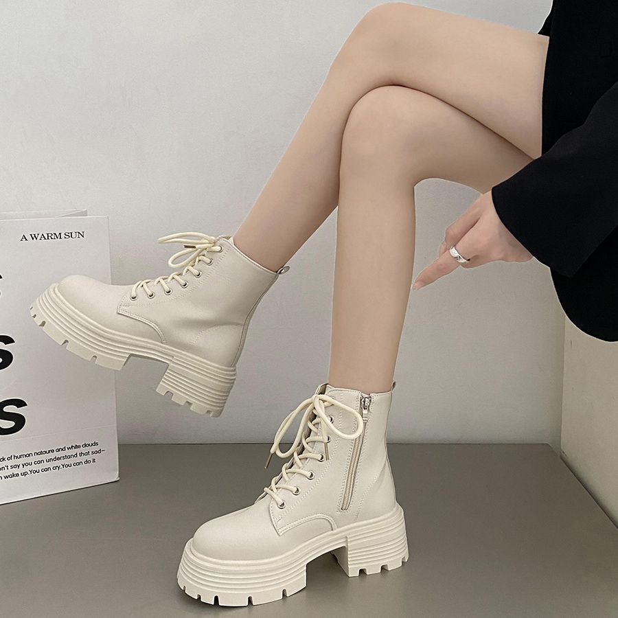 Sock Boot Women - Stivaletti da donna in stile britannico,
