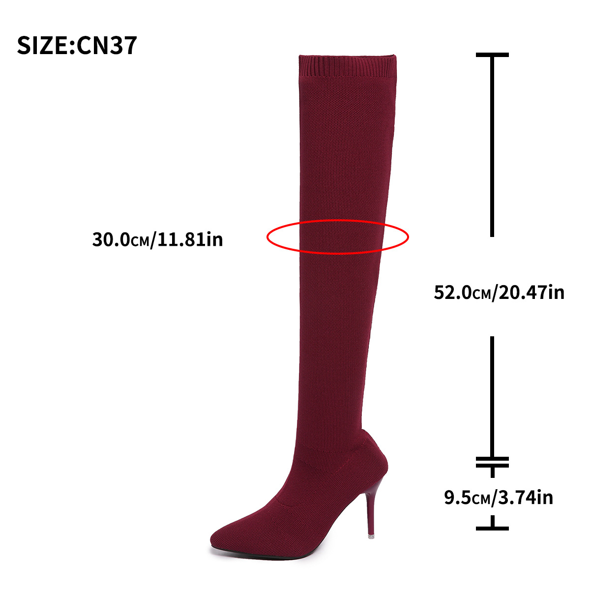 Stivali alti sopra il ginocchi - Sock Boot Women recensione e prezzo